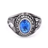 Sterling Silver Synthetic Sapphire 1986 Cherokee H.S. Ladies Class Ring