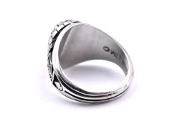 Sterling Silver Synthetic Sapphire 1986 Cherokee H.S. Ladies Class Ring