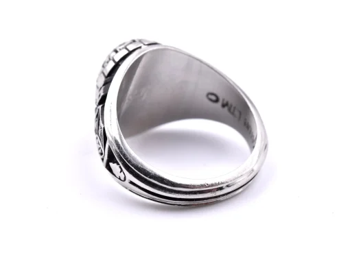 Sterling Silver Synthetic Sapphire 1986 Cherokee H.S. Ladies Class Ring