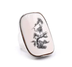 Sterling Silver Vintage MahJong Ring
