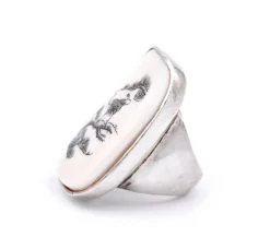 Sterling Silver Vintage MahJong Ring