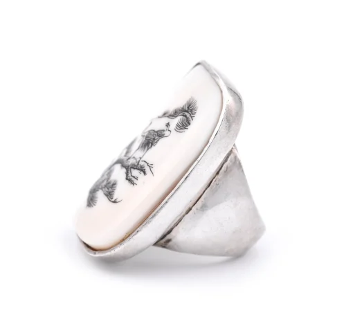 Sterling Silver Vintage MahJong Ring