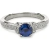 Tacori Platinum Lab Grown Sapphire and Diamond Ring