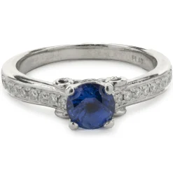 Tacori Platinum Lab Grown Sapphire and Diamond Ring
