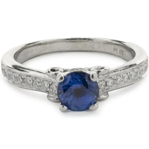 Tacori Platinum Lab Grown Sapphire and Diamond Ring