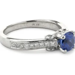 Tacori Platinum Lab Grown Sapphire and Diamond Ring