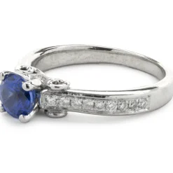 Tacori Platinum Lab Grown Sapphire and Diamond Ring