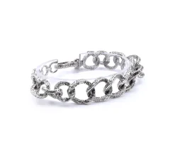 Tanj Sterling Silver Circle Link Bracelet