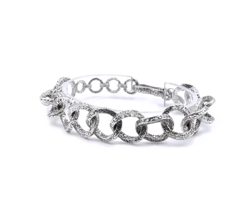 Tanj Sterling Silver Circle Link Bracelet