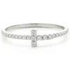 Tiffany & Co. 18 Karat White Gold Diamond T Eternity Ring