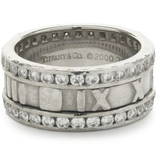 Tiffany & Co. 18 Karat White Gold Diamond Atlas Band