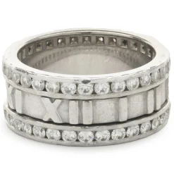 Tiffany & Co. 18 Karat White Gold Diamond Atlas Band
