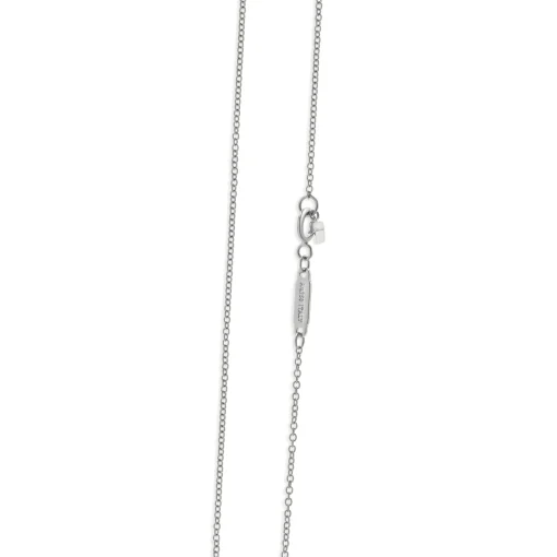 Tiffany & Co. 18 Karat White Gold T Smile Diamond Necklace