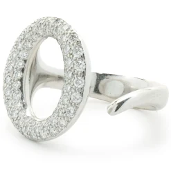Tiffany & Co. Elsa Peretti Platinum Pave Diamond Sevilana Ring