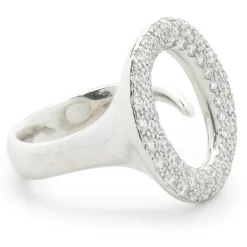 Tiffany & Co. Elsa Peretti Platinum Pave Diamond Sevilana Ring