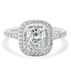 Tiffany & Co. Platinum Cushion Cut Diamond Engagement Ring