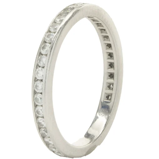 Tiffany & Co. Platinum Channel Set Diamond Eternity Band