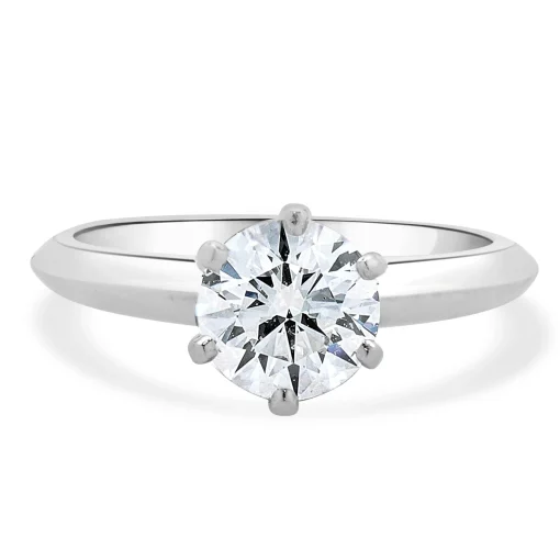Tiffany & Co. Platinum Diamond Solitaire Ring