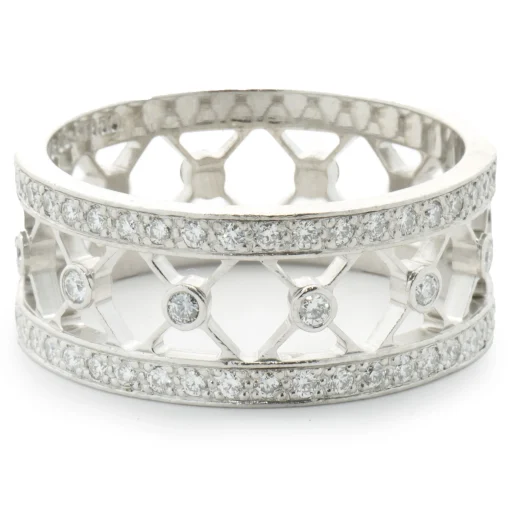 Tiffany & Co. Platinum Diamond Cutout Cigar Band
