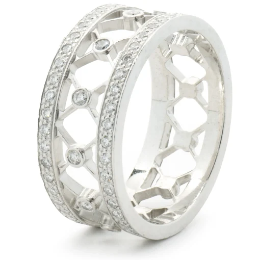 Tiffany & Co. Platinum Diamond Cutout Cigar Band