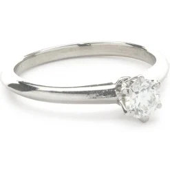 Tiffany & Co. Platinum Round Brilliant Cut Diamond Solitaire Ring