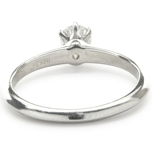 Tiffany & Co. Platinum Round Brilliant Cut Diamond Solitaire Ring