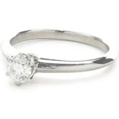 Tiffany & Co. Platinum Round Brilliant Cut Diamond Solitaire Ring