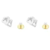 Tiffany & Co. Platinum Triangle Cufflinks and 18k Yellow Gold 5mm Pearl Studs Tuxedo Set