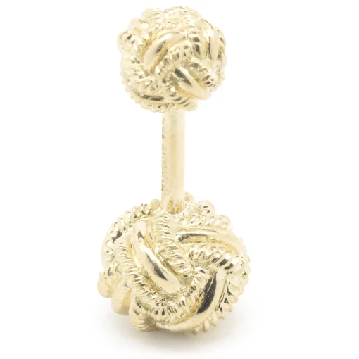 Tiffany & Co. Schlumberger 18 Karat Yellow SINGLE Double Knot Cufflink