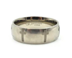 Titanium Gents Cross Band Size 12