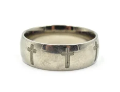Titanium Gents Cross Band Size 12