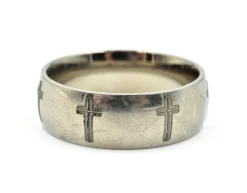Titanium Gents Cross Band Size 12