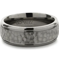 Titanium 8MM Band with Hammered Finish