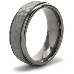 Titanium 8MM Band with Hammered Finish
