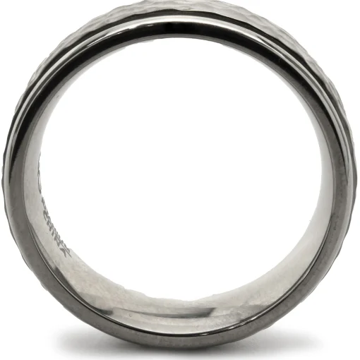 Titanium 8MM Band with Hammered Finish