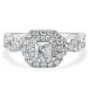 Vera Wang 14 Karat White Gold Princess Cut Diamond Engagement Ring