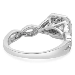 Vera Wang 14 Karat White Gold Princess Cut Diamond Engagement Ring