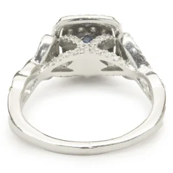 Vera Wang 14 Karat White Gold Princess Cut Diamond Engagement Ring