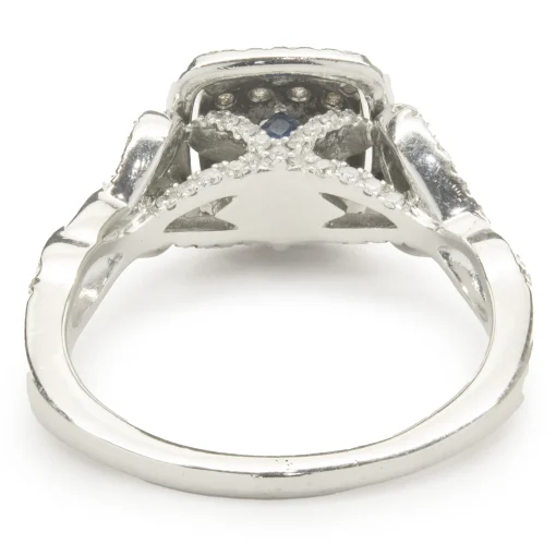 Vera Wang 14 Karat White Gold Princess Cut Diamond Engagement Ring