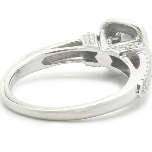 Vera Wang 14 Karat White Gold Round Brilliant Cut Diamond Engagement Ring