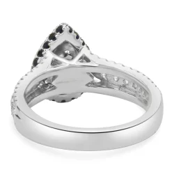 Vera Wang 14 Karat White Gold Pear Cut Diamond Engagement Ring