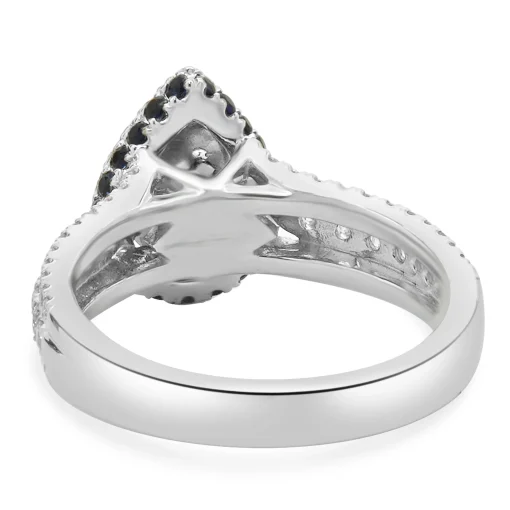 Vera Wang 14 Karat White Gold Pear Cut Diamond Engagement Ring