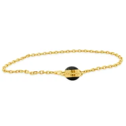 14 Yellow Gold Evil Eye Drop Bracelet