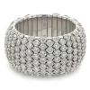 Zydo 18 Karat White Seven Row Flexible Diamond Eternity Band