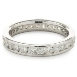 14 Karat White Gold Channel Set Diamond Toe Ring