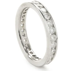 14 Karat White Gold Channel Set Diamond Toe Ring