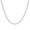 18 Karat White Gold Diamond Tennis Necklace