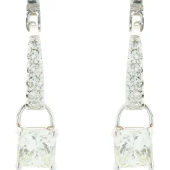 14 Karat White Gold Diamond Drop Earrings