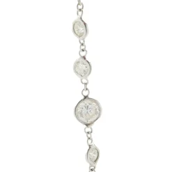 18 Karat White Gold Diamonds By The Yard Necklace