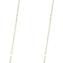 14 Karat Yellow Gold Diamond Cut Smile Necklace